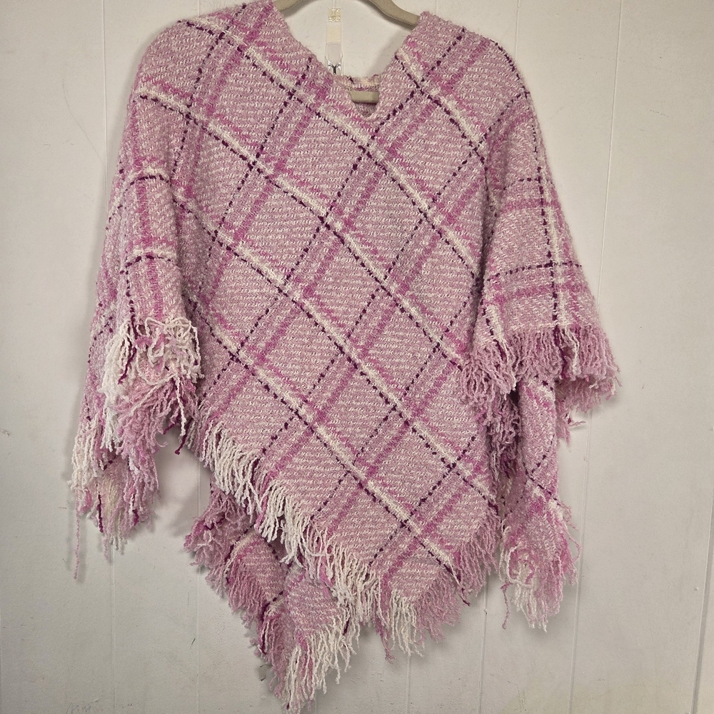 Boyne Valley Weavers Pink Wool Alpaca Shawl One Size Made In Ireland - Picture 2 of 16